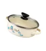 Budinera Recta 26 Crema Liso Fiorella con Tapa Vidrio | Ideal para Postres Caseros CINSA