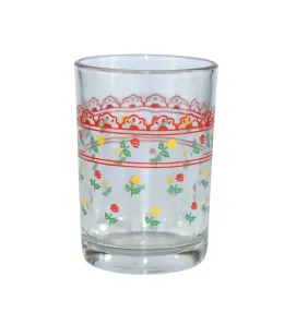 Vaso Cafetero Florecitas BBH 9328 – 260 ml, Vidrio Floral (Crisa)