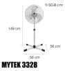3328K1 VENTILADOR PEDESTAL 20" INDUSTRIAL-MYTEK