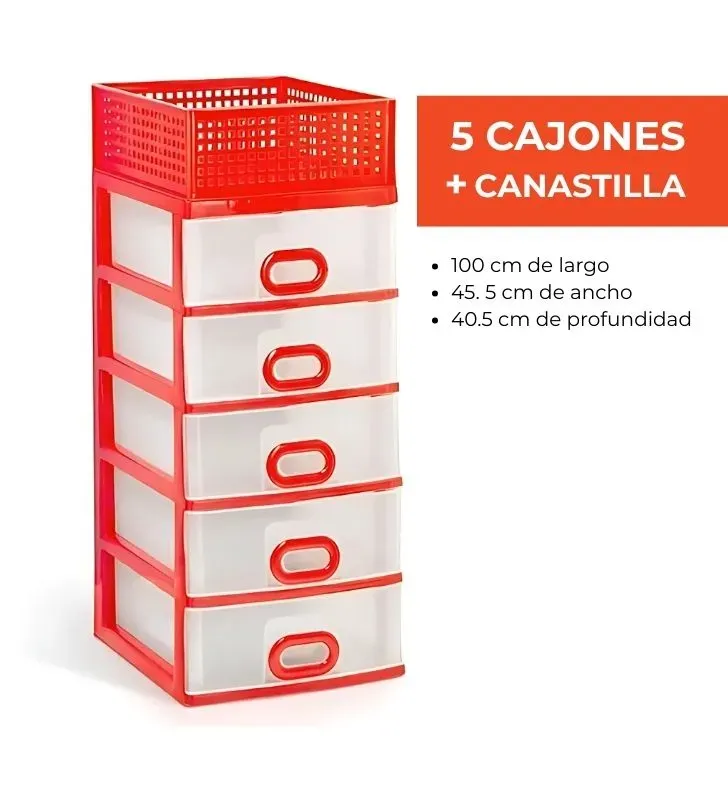 I56 CAJONERA GRECIA 5 CAJONES Y CESTA-BELMONTH