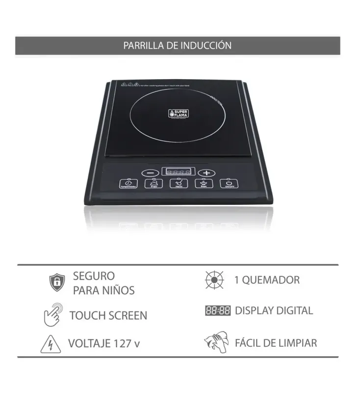 NUMBER ONE PARRILLA DE INDUCCION-SUPER FLAMA