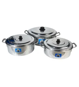 Set Tripleta Budineras Acmir 2000 (26, 28, 34 cm) – Aluminio Triple Fuerte