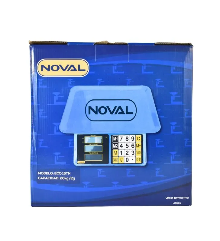 Báscula Comercial Digital Noval ECO-15 TN 20 kg – Azul