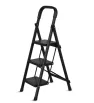 Escalera plegable ADIR 3 peldaños – Negro antideslizante y segura