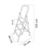 Escalera plegable ADIR 3 peldaños – Negro antideslizante y segura
