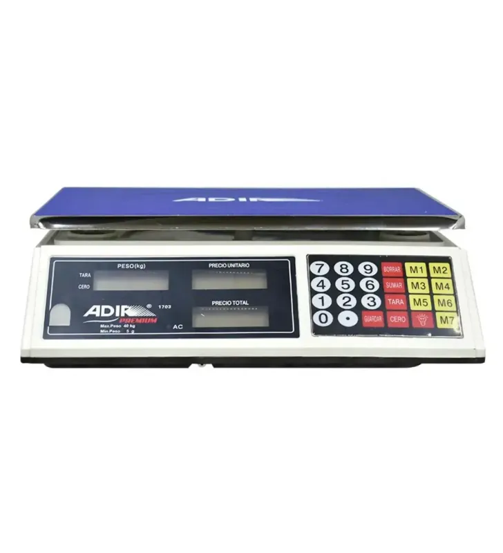Báscula Electrónica Adir 1703 – 40 kg | Pantalla LED y Batería Recargable