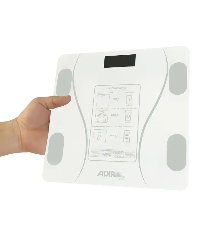 Báscula ADIR 10505 150 kg Bluetooth Plataforma de Cristal 26 cm