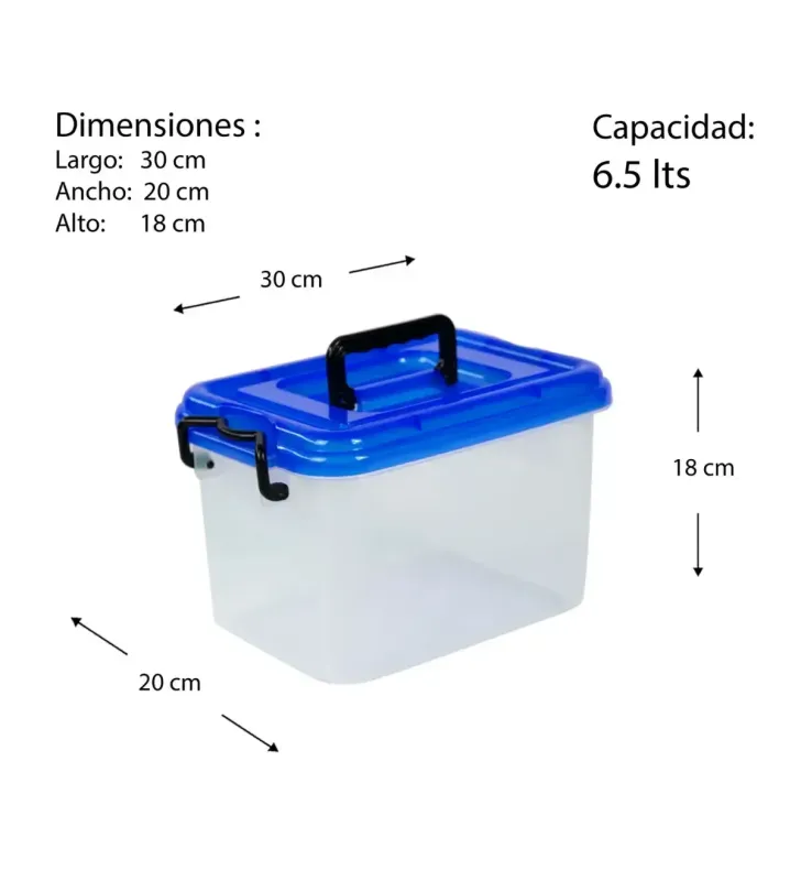 Caja Leo 6.5L D'Novo – Almacenamiento Apilable en Variedad de Colores