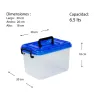 Caja Leo 6.5L D'Novo – Almacenamiento Apilable en Variedad de Colores