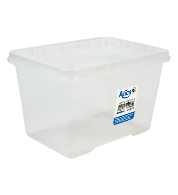 Recipiente Microfácil Alica A355 – 1 L, Tapa de Rosca con Respirador