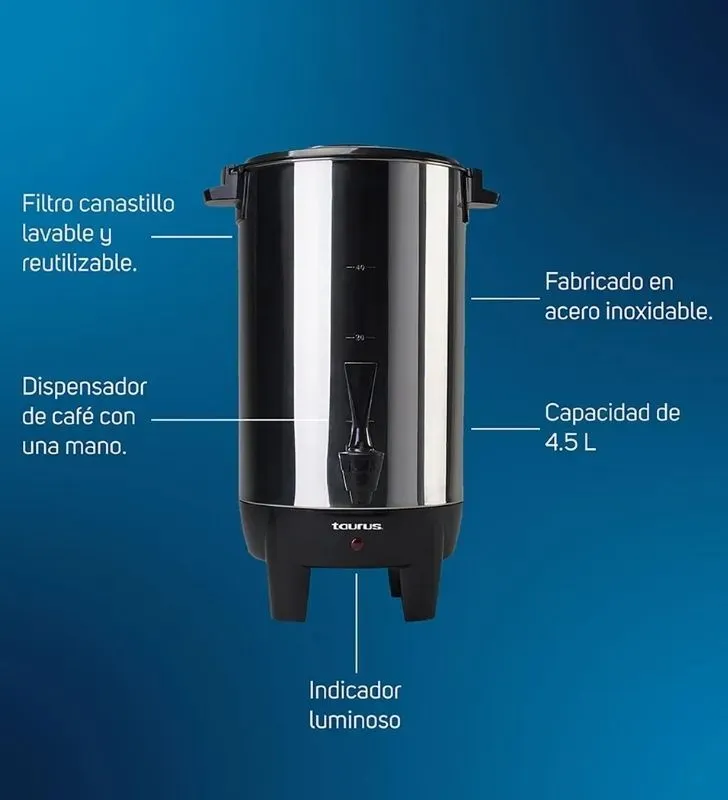 Cafetera Taurus Columba M92006000 | Café rápido y práctico