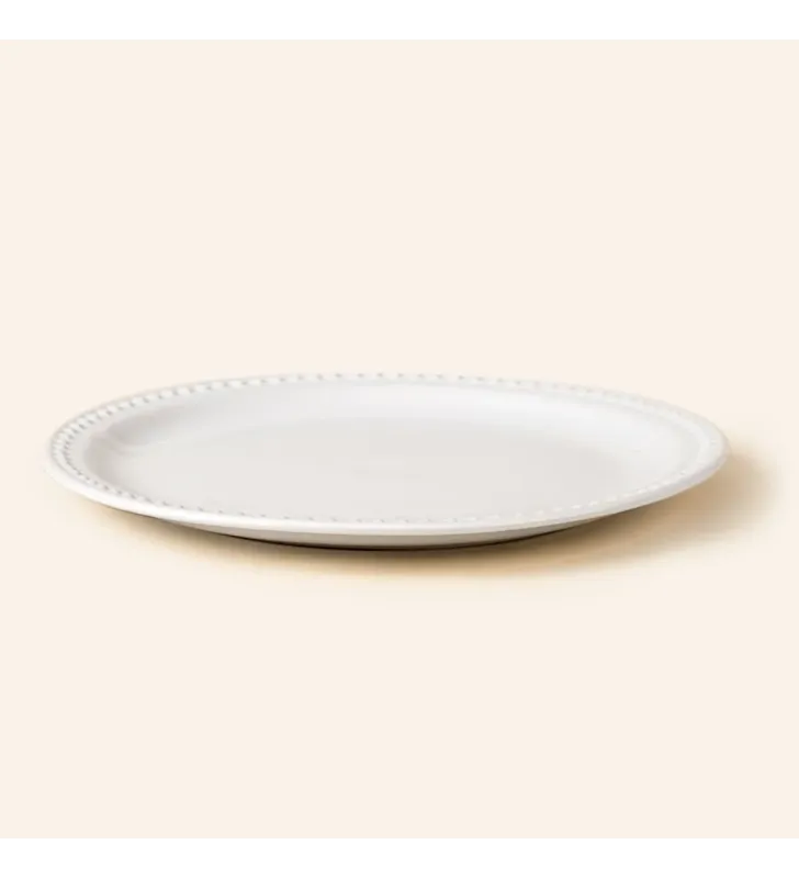 PLATO TRINCHE EMBOSS MAUVE REDONDO OPACO