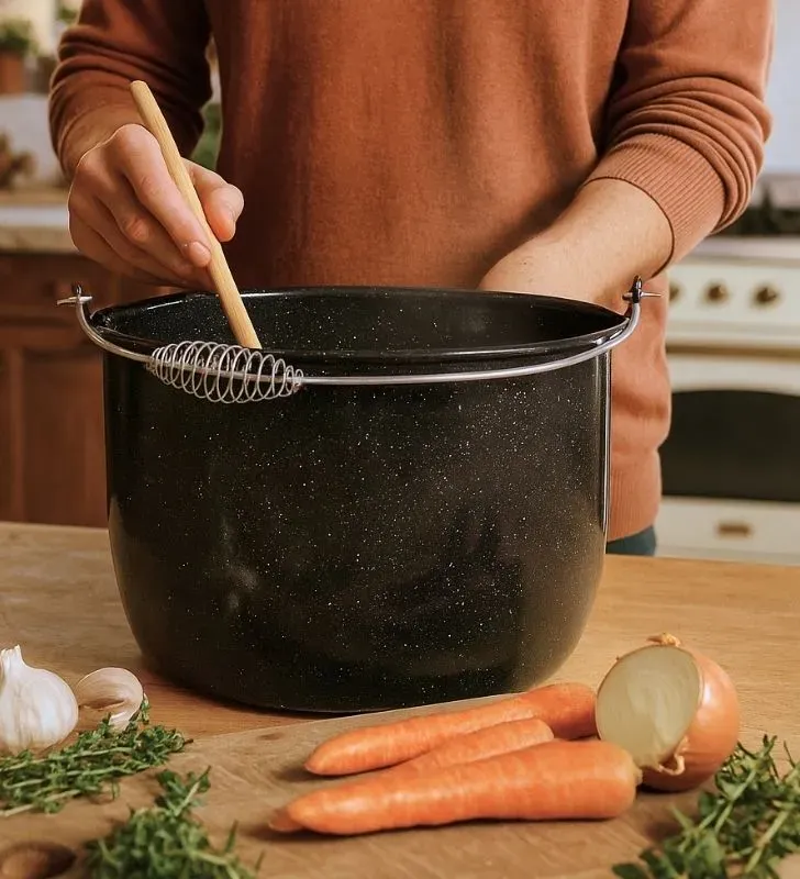 Olla No. 30 Prodesa Negro Moteado sin tapa – Resistente y de Gran Capacidad