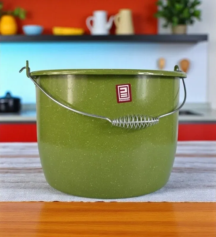 Olla No. 30 Prodesa Verde Jaspeado sin tapa – Resistente y de Gran Capacidad
