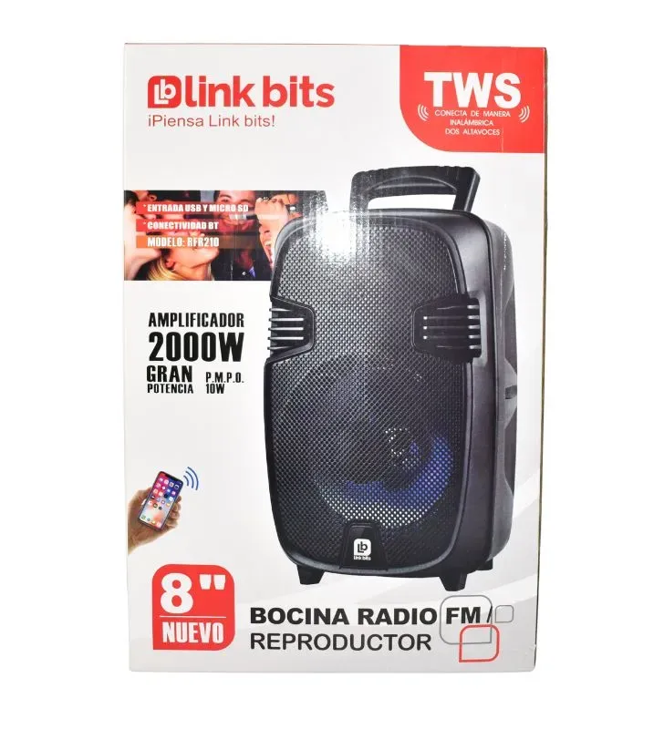 Bocina Link Bits SA890T – Potente, Portátil y Multifuncional