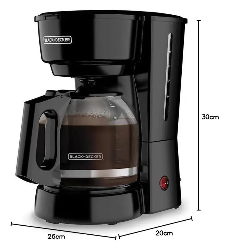 Cafetera Black+Decker CM0915BK-LA – Rápida y Práctica para Café Delicioso