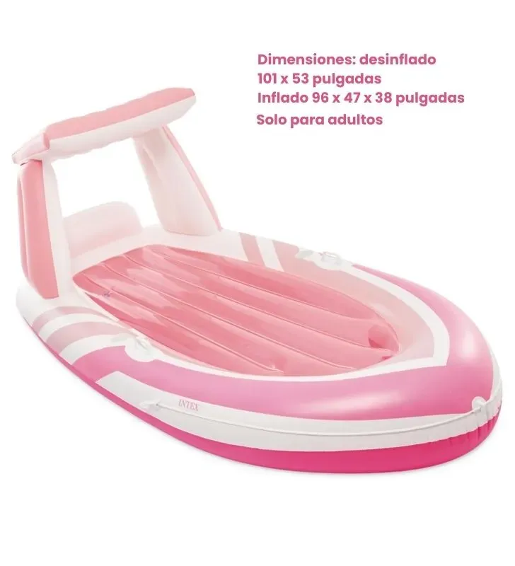 57804EU SALVAVIDAS FIG, BARCO INTEX/ Barco rosa para adulto