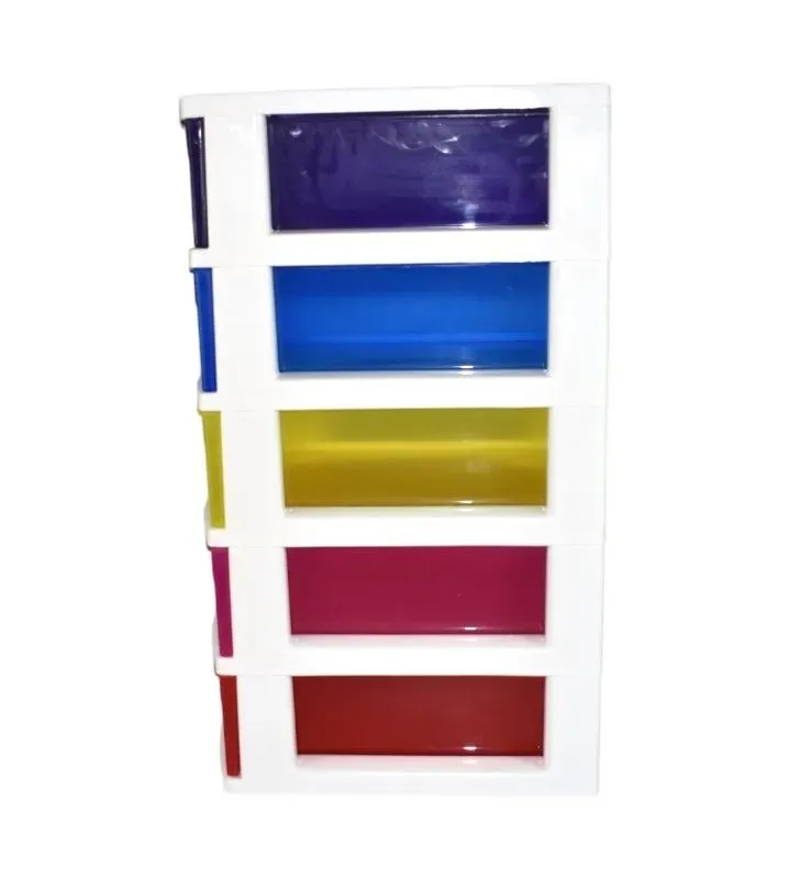 CAJONERA MEDIANA COLORES 5 NIVELES multicolor | Organizador resistente