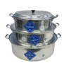Tripleta Timesa | Juego de 3 ollas de aluminio con tapa