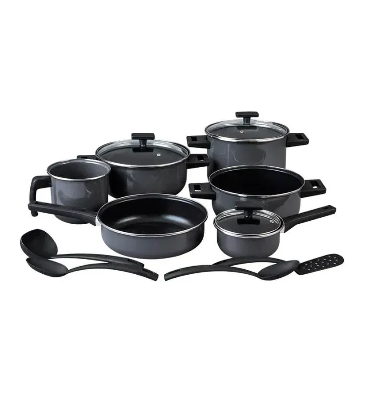 CINSA Duramax 13 Piezas – Antiadherente con Tapas de Vidrio