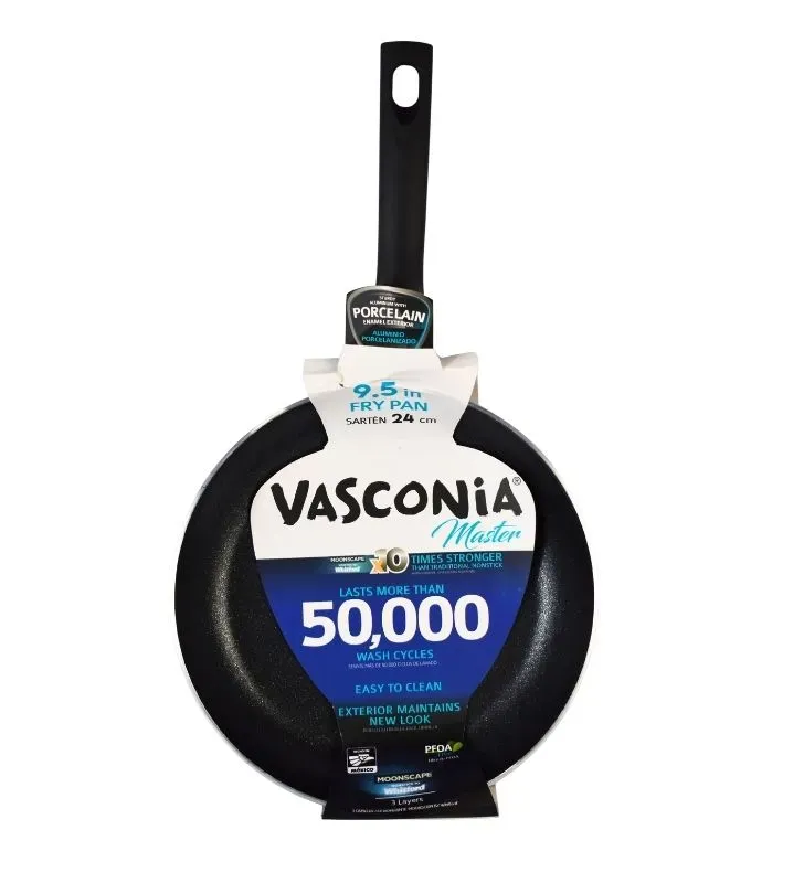 Sartén Vasconia 24 cm – Aluminio Porcelanizado Negro