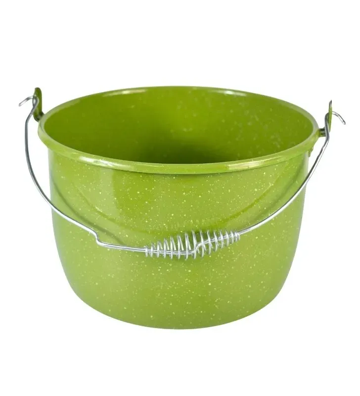 Olla Convexa Prodesa No. 26 Verde Jaspeado – Peltre con Tapa