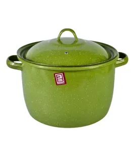 Olla Recta Prodesa No. 26 Verde Jaspeado – Peltre con Tapa