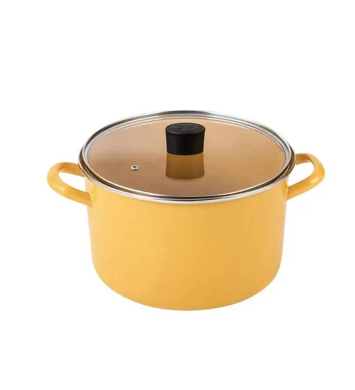 Olla Recta 20 cm Praktica Amarillo Cinsa – Resistente y Práctica