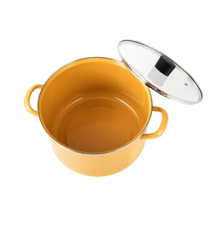 Olla Recta 20 cm Praktica Amarillo Cinsa – Resistente y Práctica