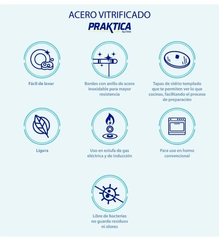 Olla Recta 20 cm Praktica Amarillo Cinsa – Resistente y Práctica