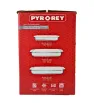 Juego de Hornear 3 Piezas Pyr-O-Rey B670 – Vidrio Resistente