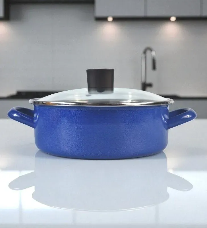 Budinera Recta 22 cm C/T Vidrio Novacero Azul Grafito – Cinsa