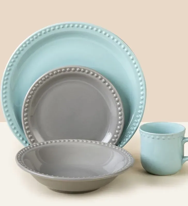 Vajilla Santa Anita Mauve Vintage – 16 piezas en Cerámica Stoneware