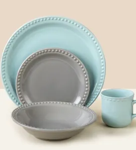 Vajilla Santa Anita Mauve Vintage – 16 piezas en Cerámica Stoneware