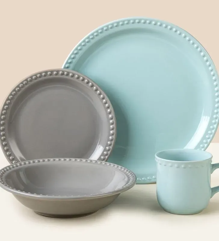 Vajilla Santa Anita Mauve Vintage – 16 piezas en Cerámica Stoneware