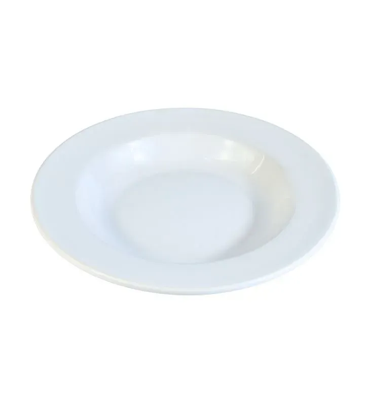 Plato Sopero Santa Anita Glacial 23 cm - Porcelana Resistente para Microondas