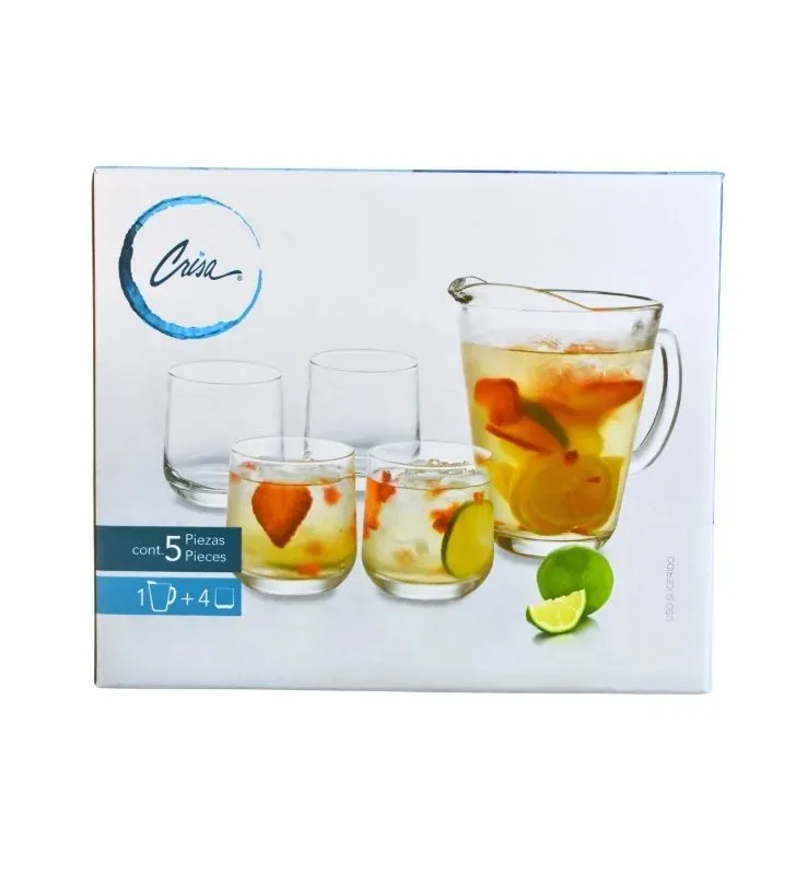 Juego de Agua Kobita Crisa – 5 Piezas de Vidrio Templado DOF