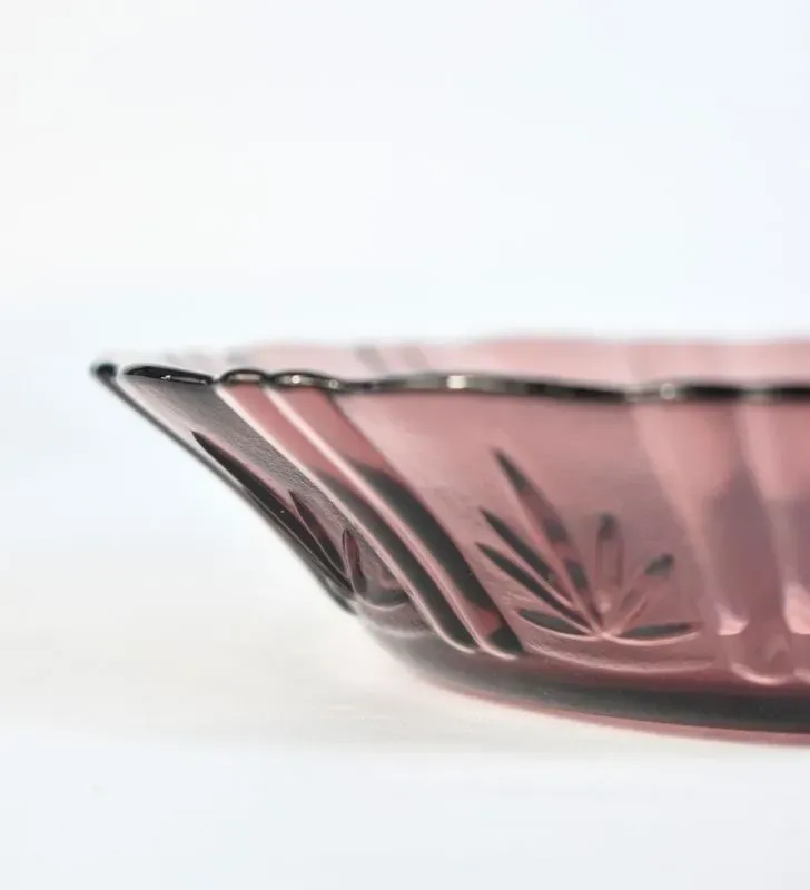 Plato Crisa Magueyes 19.7 cm color uva – Vidrio resistente y elegante