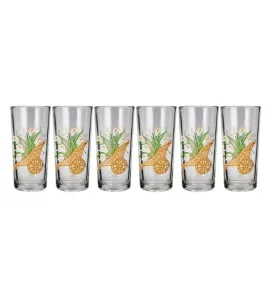 Set 6 Vasos Crisa Carreta Alcatraz – vidrio resistente y decorativo