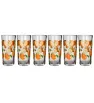 Set 6 Vasos Crisa Decoración Naranjas – vidrio resistente y elegante