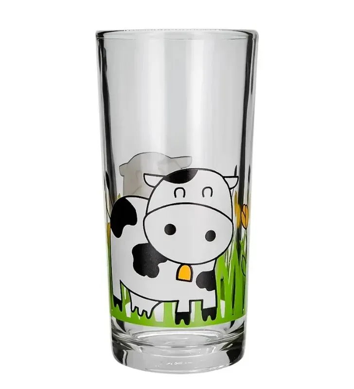 Vaso Crisa Decorado Vacas y Pasto 8360-DEE – vidrio resistente