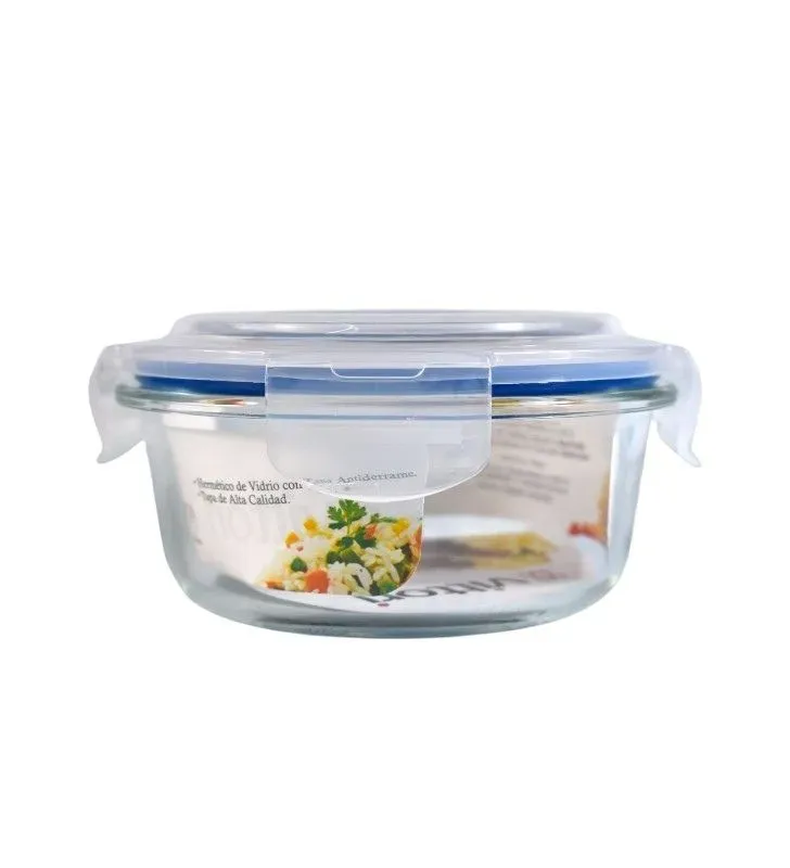 Hermético Vittori 400 ml – recipiente redondo con tapa antiderrame