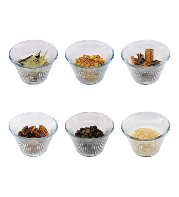 Set 6 Flaneras Libbey A439 con Tapa – vidrio resistente y práctico
