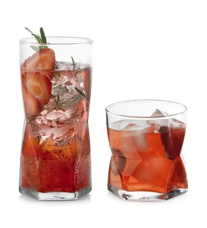 Set 8 Vasos Libbey Rombus C285 – vidrio resistente y elegante