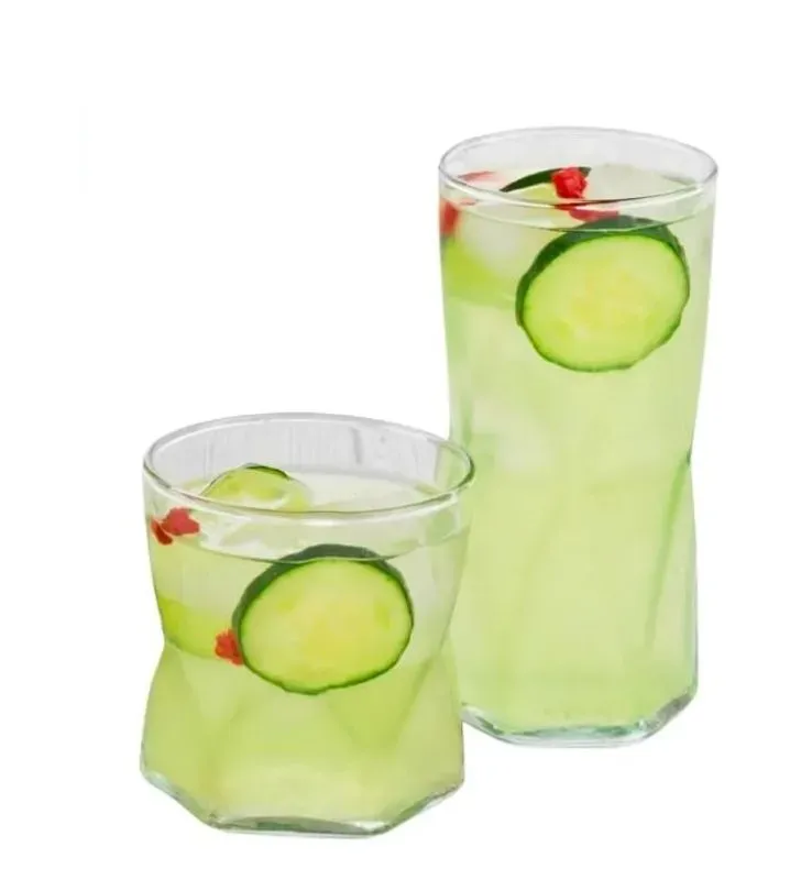 Set 8 Vasos Libbey Rombus C285 – vidrio resistente y elegante