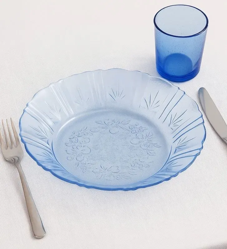 Plato Crisa Magueyes Misty – vidrio decorado resistente
