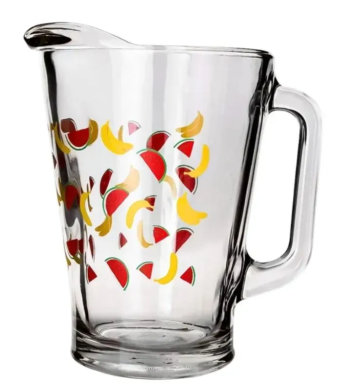 Juego de agua Crisa 5 pz Plátanos y Sandías – vidrio decorado