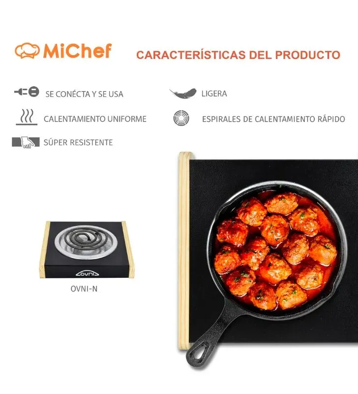 Parrilla Ovni Black Hatsa | Portátil y resistente