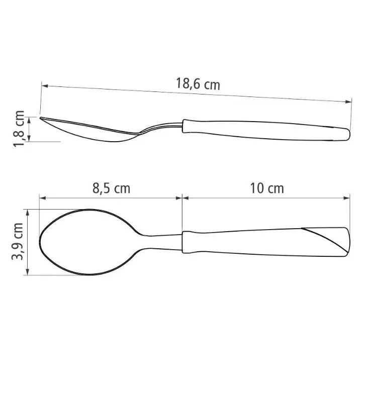Cuchara Kolor negro Tramontina – acero inoxidable resistente