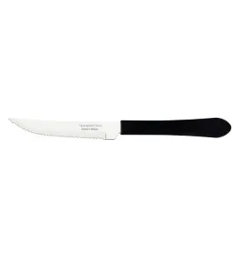 Cuchillo de asado 4" Tramontina Leme negro – acero inoxidable resistente